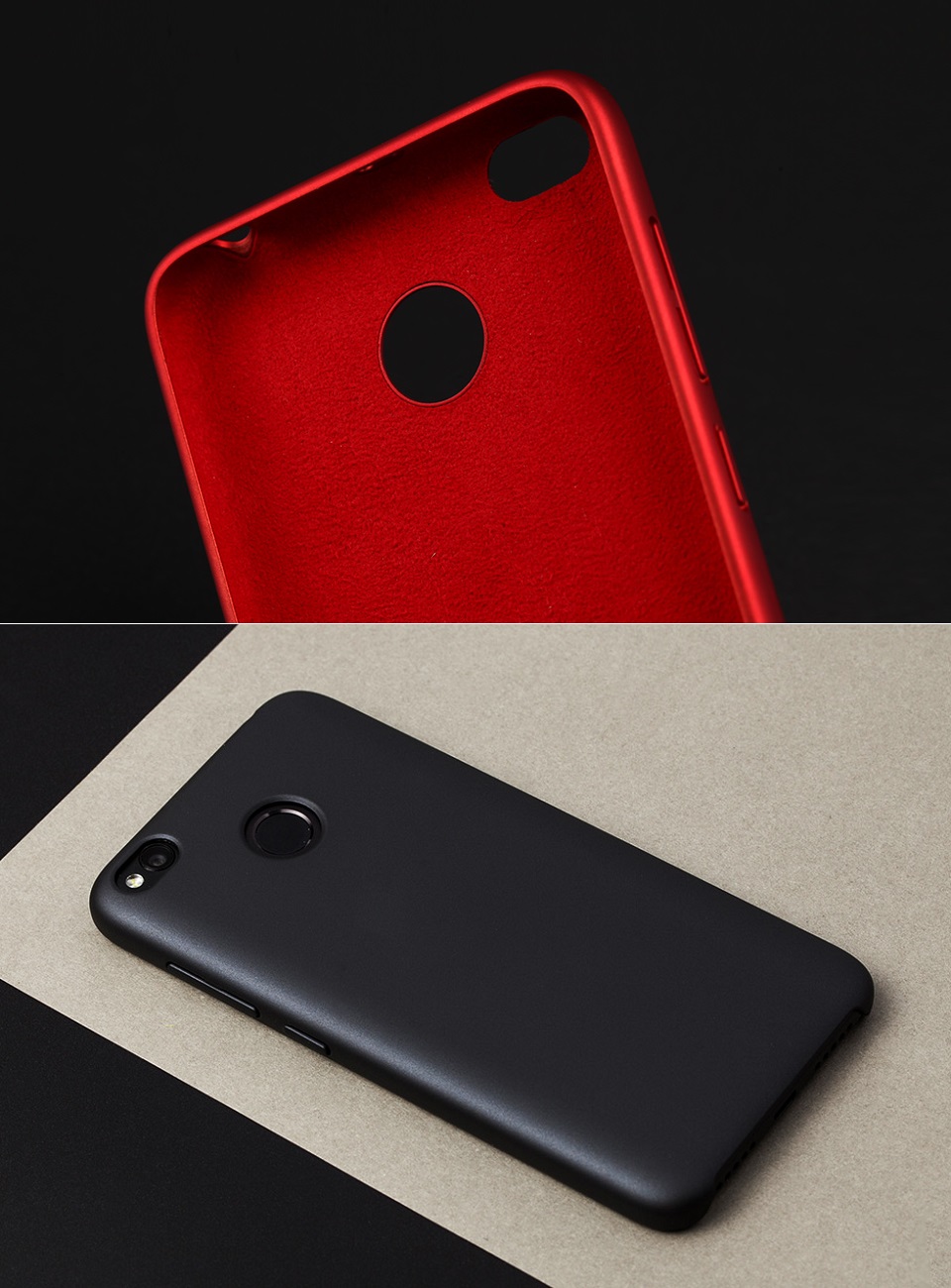 Чохол бампер Xiaomi Redmi 4X демонстрація мікрофібри