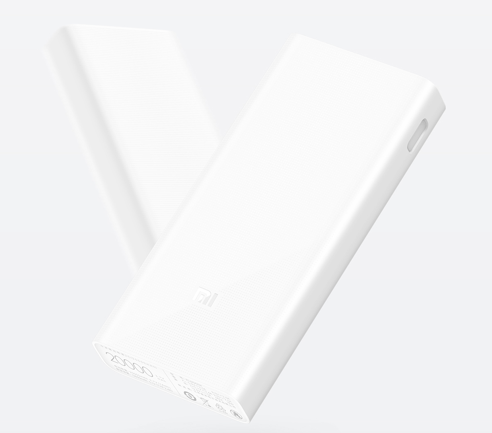 Універсальна батарея Xiaomi Mi power bank 2C 20000mAh White ORIGINAL крупним планом