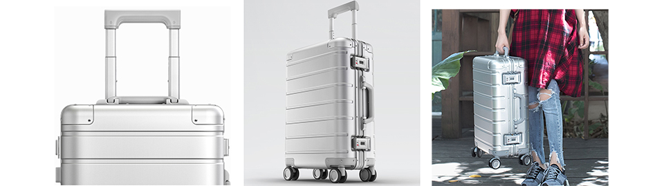Валіза RunMi 90 Points Metal Suitcase Business Travel Silver 20 ручка