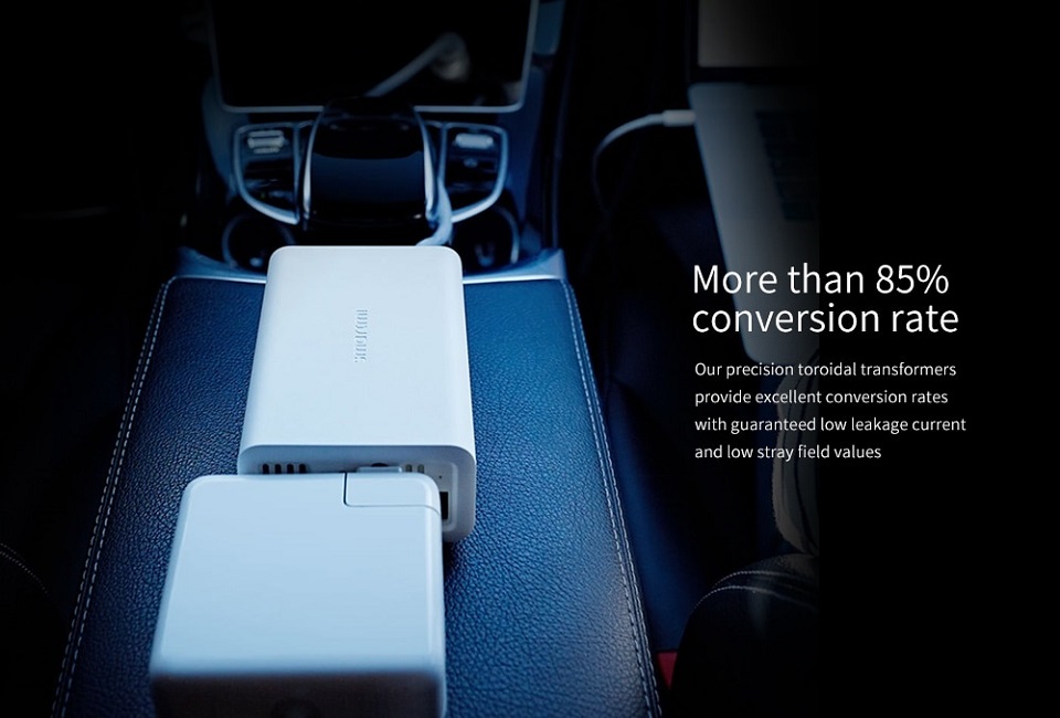 Автомобільний інвертор SmartMi Car Inverter White ефективність перетворення