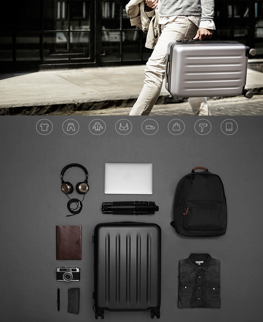 Валіза Xiaomi 90 Points Suitcase Dark Grey Magic Night 28`` деталі