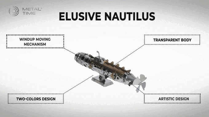 Коллекционная модель Metal Time Elusive Nautilus MT045 в разных ракурсах