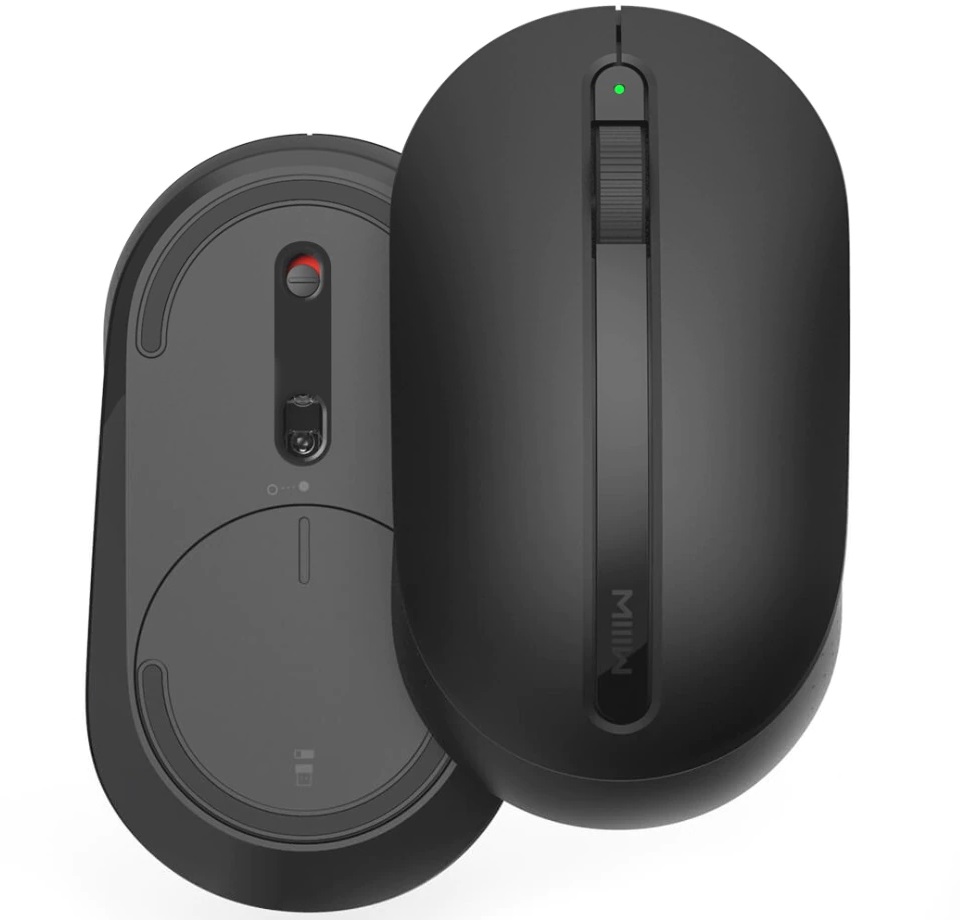 Мишка Xiaomi MiiiW Wireless Office Mouse MWWM01 лицьова і тильна частини