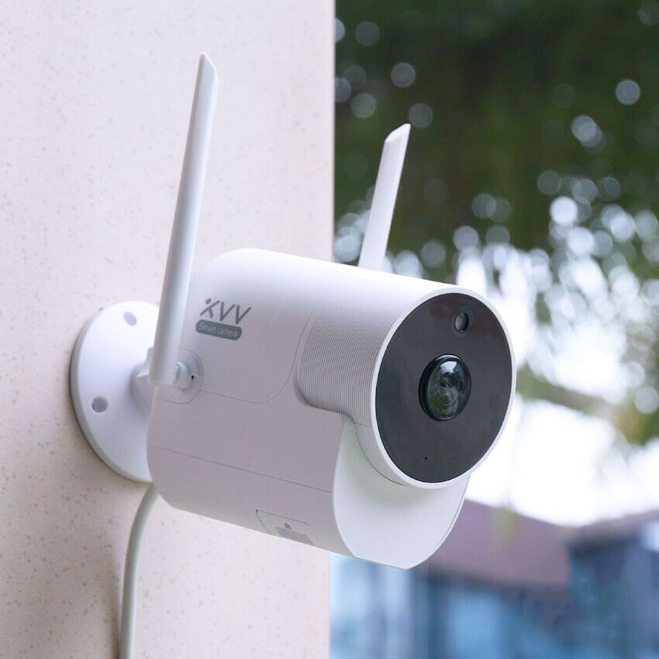 IP-камера відеоспостереження Xiaomi Xiaovv Outdoor Camera B1 HD White на розі будинку